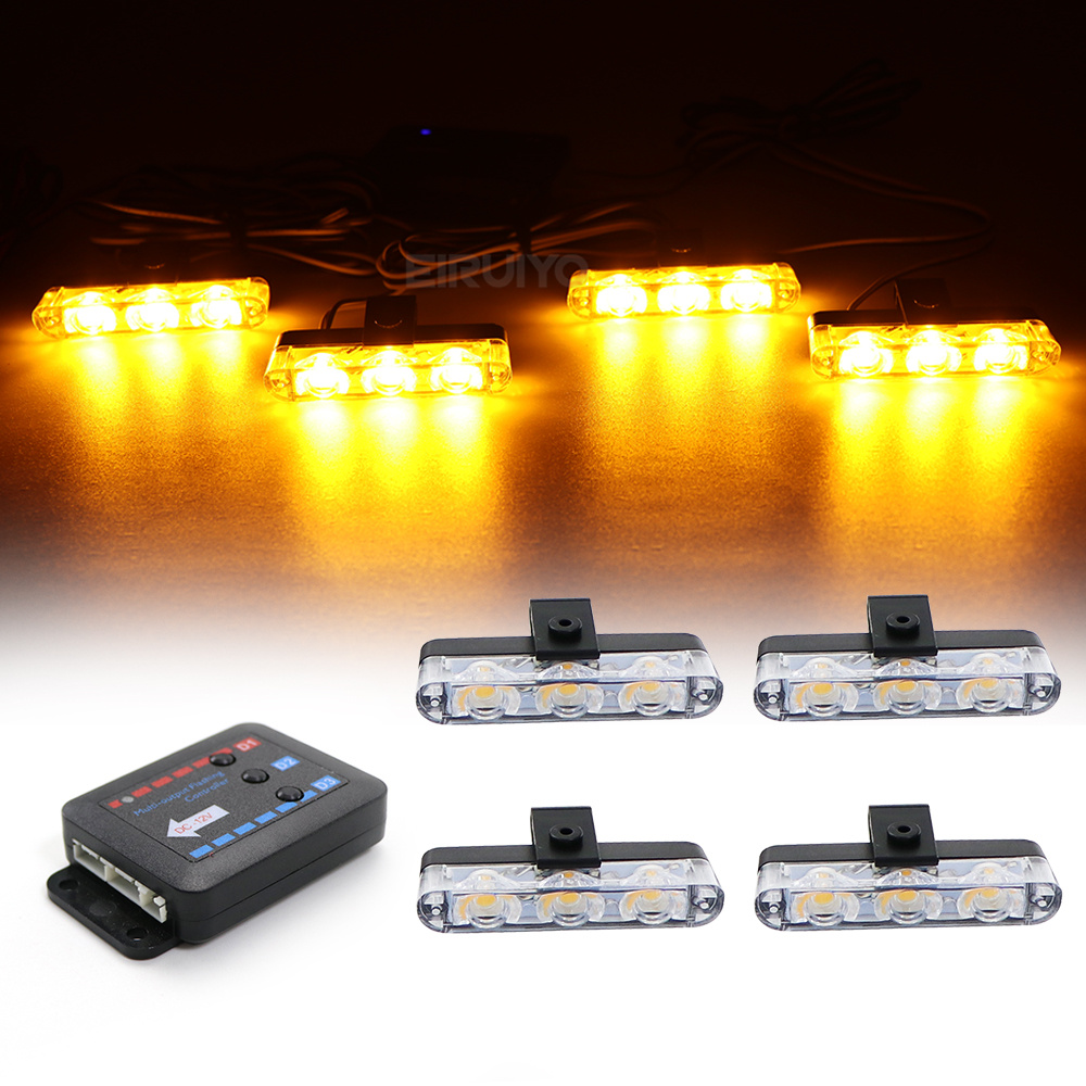 Sos Light Strobe - 4x 3-светодиодные автомобильные стробоскопы для решетки