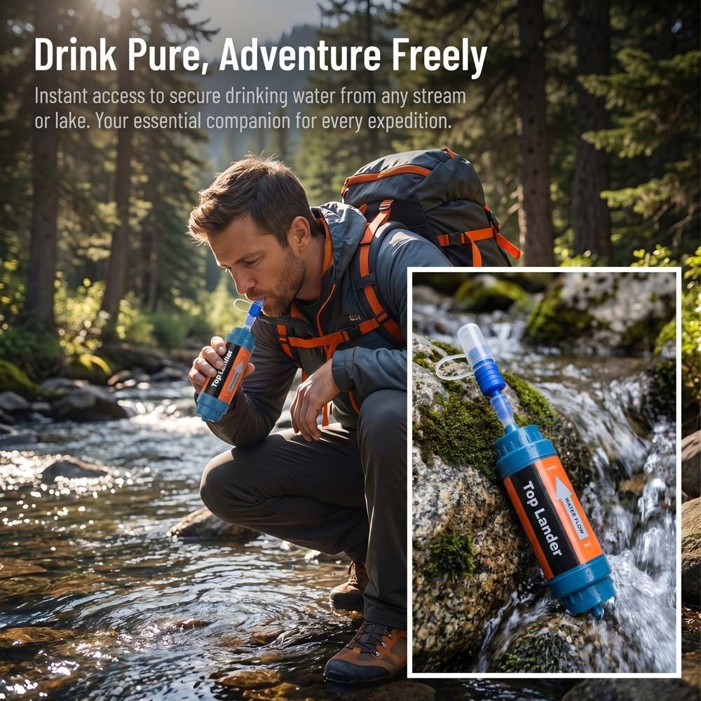 Мини-фильтр-соломинка для воды – обзор и цена Water Purification Straw