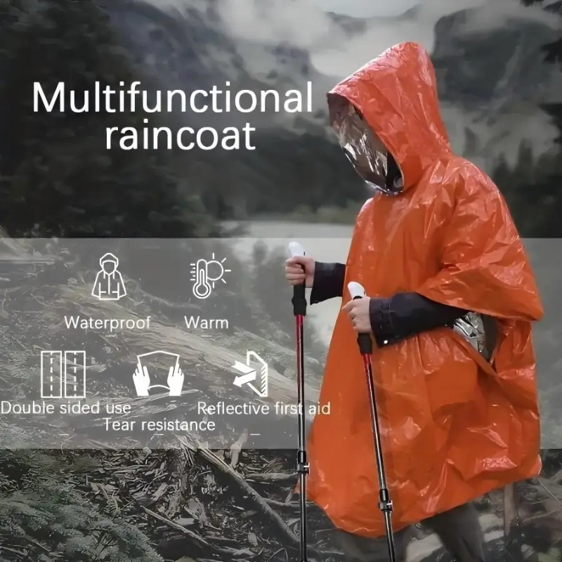 Многофункциональный дождевик-п – обзор и цена Emergency Poncho Rain