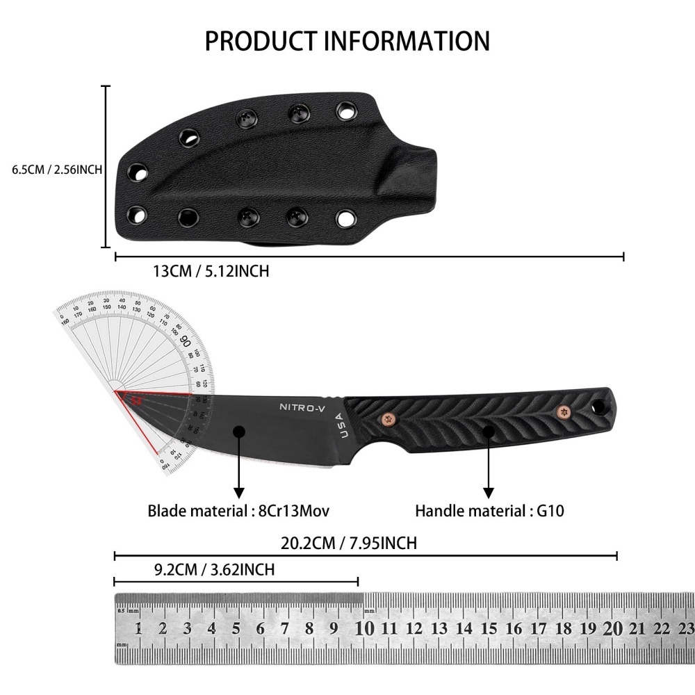 Нож NITRO-V с фиксированным кл – обзор и цена Bushcraft Knife Fixed
